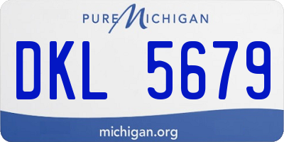 MI license plate DKL5679