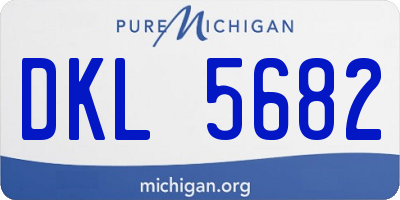 MI license plate DKL5682