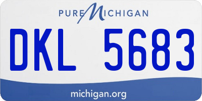 MI license plate DKL5683