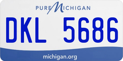 MI license plate DKL5686