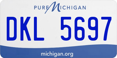 MI license plate DKL5697