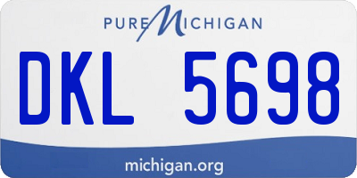 MI license plate DKL5698