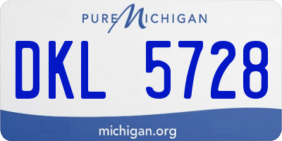 MI license plate DKL5728