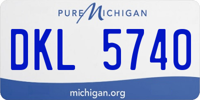 MI license plate DKL5740