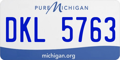 MI license plate DKL5763