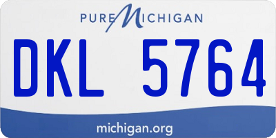 MI license plate DKL5764
