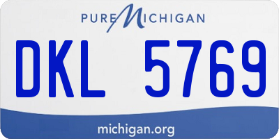 MI license plate DKL5769