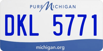 MI license plate DKL5771