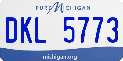 MI license plate DKL5773