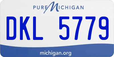 MI license plate DKL5779