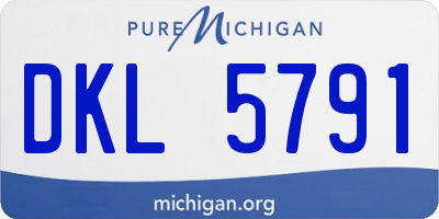 MI license plate DKL5791