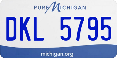 MI license plate DKL5795