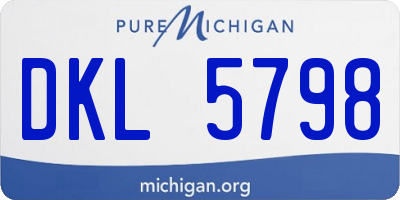 MI license plate DKL5798