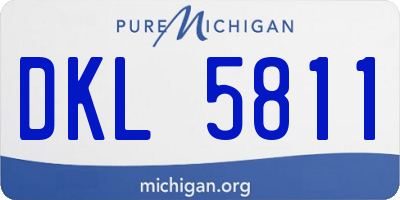 MI license plate DKL5811