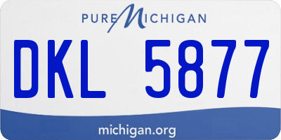 MI license plate DKL5877