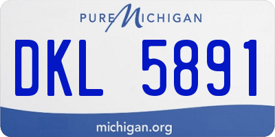 MI license plate DKL5891