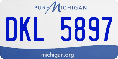 MI license plate DKL5897