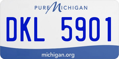MI license plate DKL5901
