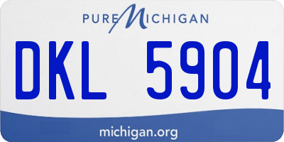 MI license plate DKL5904