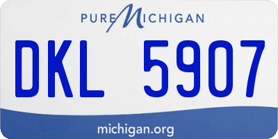 MI license plate DKL5907