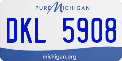 MI license plate DKL5908