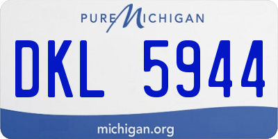 MI license plate DKL5944