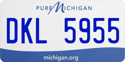 MI license plate DKL5955
