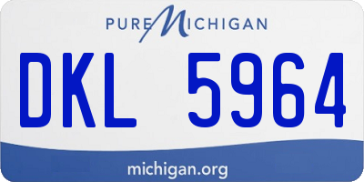 MI license plate DKL5964