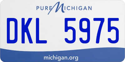 MI license plate DKL5975