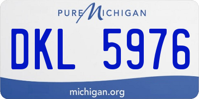 MI license plate DKL5976