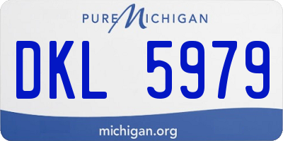 MI license plate DKL5979