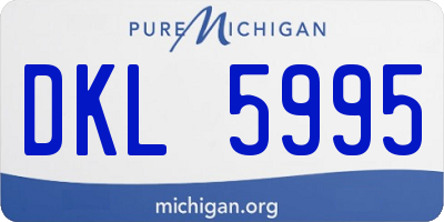 MI license plate DKL5995