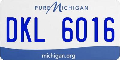 MI license plate DKL6016