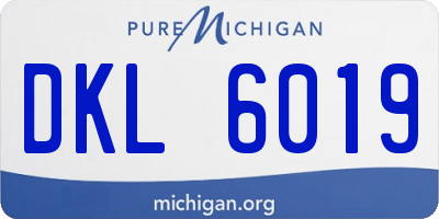 MI license plate DKL6019