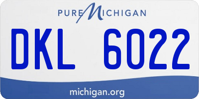 MI license plate DKL6022