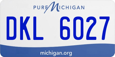 MI license plate DKL6027