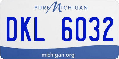 MI license plate DKL6032