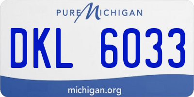 MI license plate DKL6033