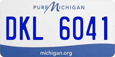 MI license plate DKL6041