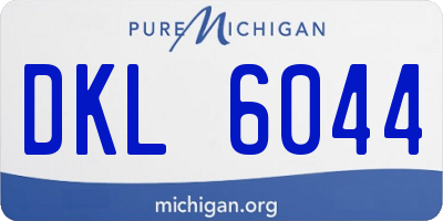 MI license plate DKL6044