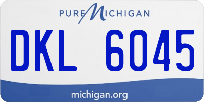 MI license plate DKL6045