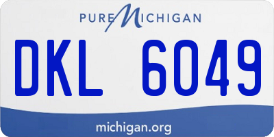MI license plate DKL6049