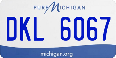 MI license plate DKL6067
