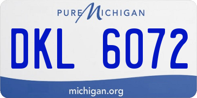 MI license plate DKL6072
