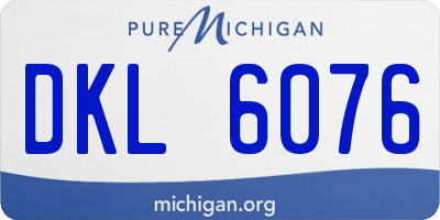 MI license plate DKL6076