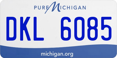 MI license plate DKL6085