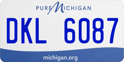MI license plate DKL6087