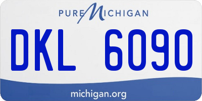 MI license plate DKL6090