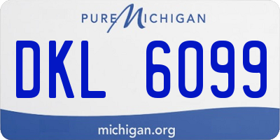 MI license plate DKL6099