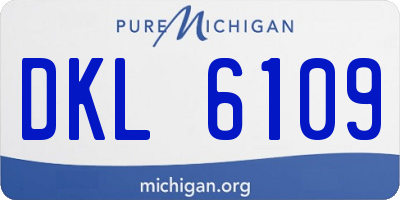 MI license plate DKL6109